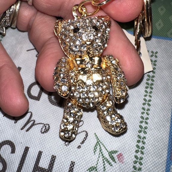 NWT crystal bear keychain purse charm - Picture 2 of 7